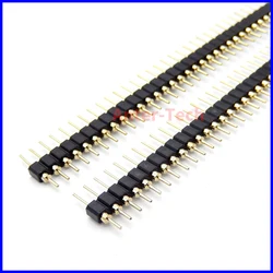 5pcs 40 Pin Connector Header Round Needle 1x40 Golden Pin Single Row Male 2.54mm Breakable Pin Connector Strip