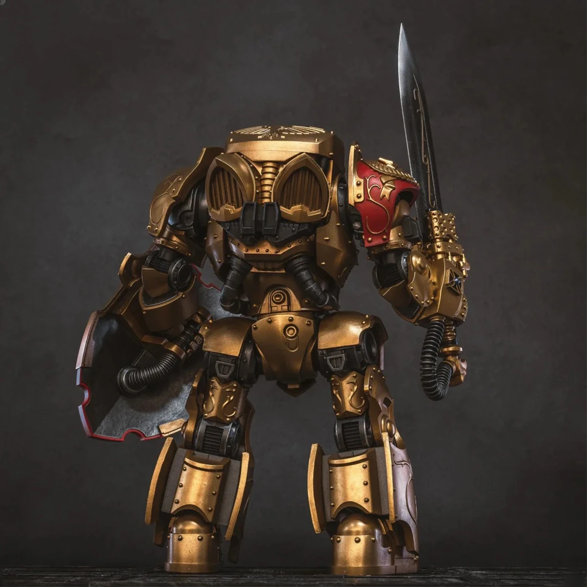 Joytoy warhammer 40k legio custodes conversor-galati dreadnought figura de ação dreadnought modelo brinquedos warhammer fãs coleção