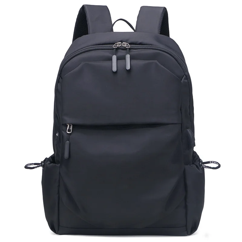 

Backpack male 2023 new fashion casual student bag custom trend outdoor black travel backpack 15.6-inch computer