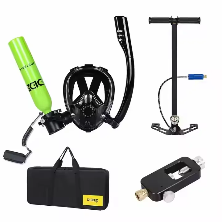 

Rechargeable 0.5L mini scuba breathing cylinder with face mask and portable bag