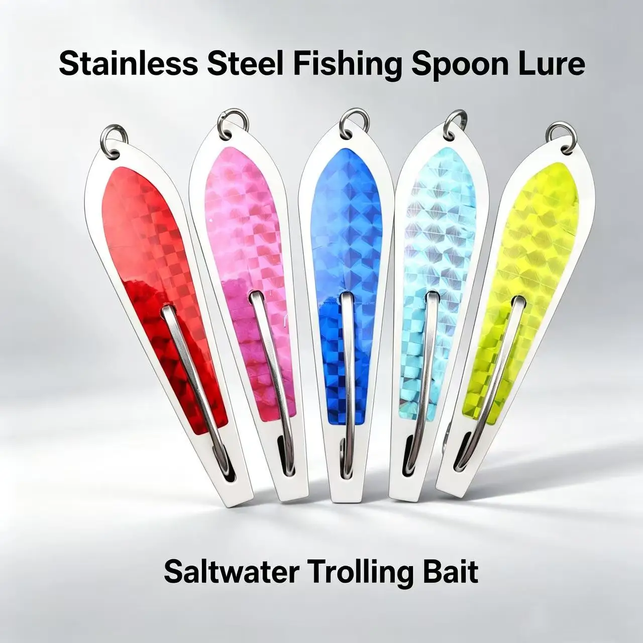 FISHINGFANS Trolling Spoons Lures Mackerel Drone Spoons Saltwater Spinner Trout Spoon Lures Jig Hook Fishing Lures