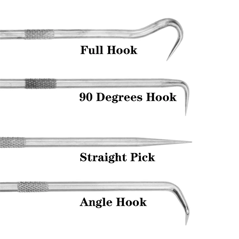

ABKJ-Double Pointed Scraper Metal Hook And Pick Set 45 Degrees 90 Degrees Pointed Mark Tool For Carpenter Mechanic