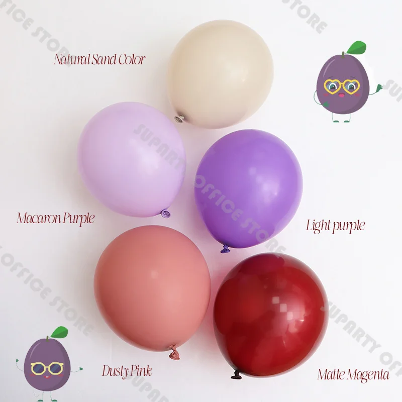 5/10/12/18in Dusty Pink Purple Magenta Balloons Girl Birthday Party Decor Baby Shower Gender Reveal Graduation Party Supplies