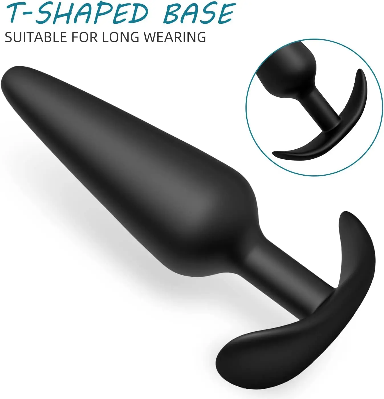 Silicone Anal Plug 3 Butt Plugs Training Set for Beginners Advanced Users with Flared Base Prostate Sex Toys For Men Women