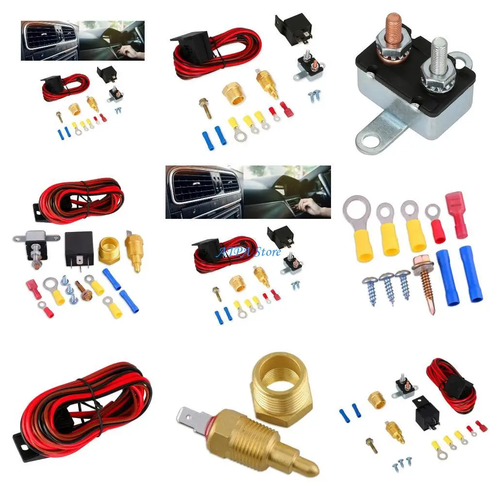 

U13C DC12V 60A 3/8" 175~185 Temp Relay-Switch Electric Engine Fan Thermostat