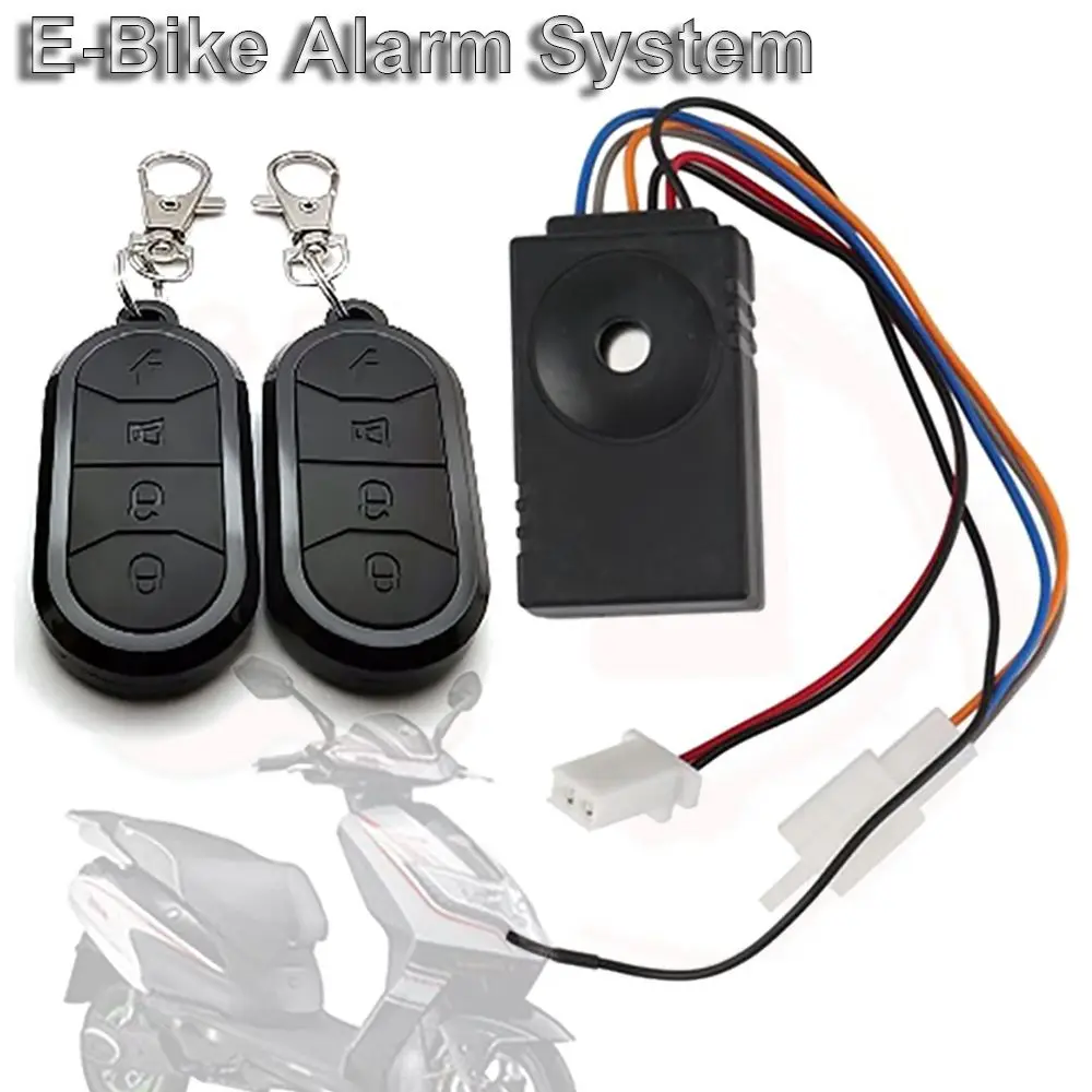 

Parts Universal Replacement With Two Remote Control Motorcycle Scooter E-Bike Alarm System Electric Bicycle Security