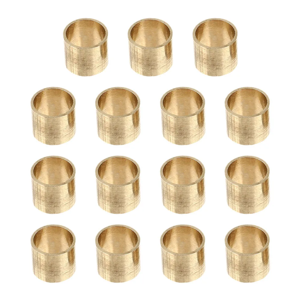 

15Pcs Copper Pool Cue Ferrules Snooker Replacement Parts for Cue Tips Billiards Easy Install Long Life Pool Stick Tips