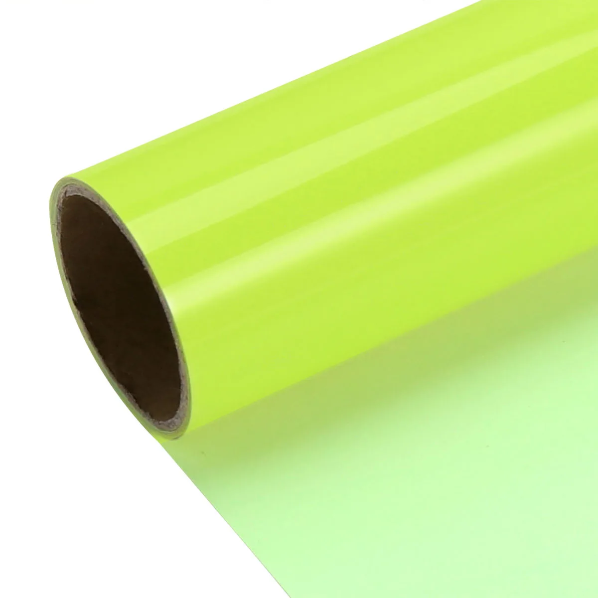 

1 Roll Fluorescent Green Pu Heat Transfer Vinyl Glossy Stretchable Thin Htv Film For T-Shirts Shoes Caps Bags Apparel Crafts Diy