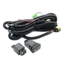 H8 H11 Fog Lights Wiring Harness For Toyota Land Cruiser 100 120 Hilux Prius 4Runner Highlander Tacoma Tundra Lexus LX470 Switch