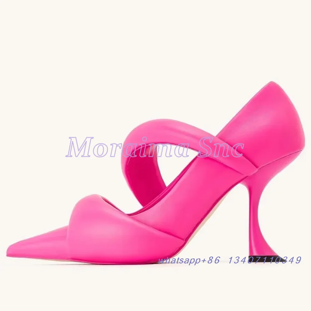 2026 جديد أشار تو مضخات الضحلة الانزلاق على كاندي الألوان رقيق رقيقة عالية الكعب مثير موضة الصنادل النسائية أحذية الصيف الصلبة #1