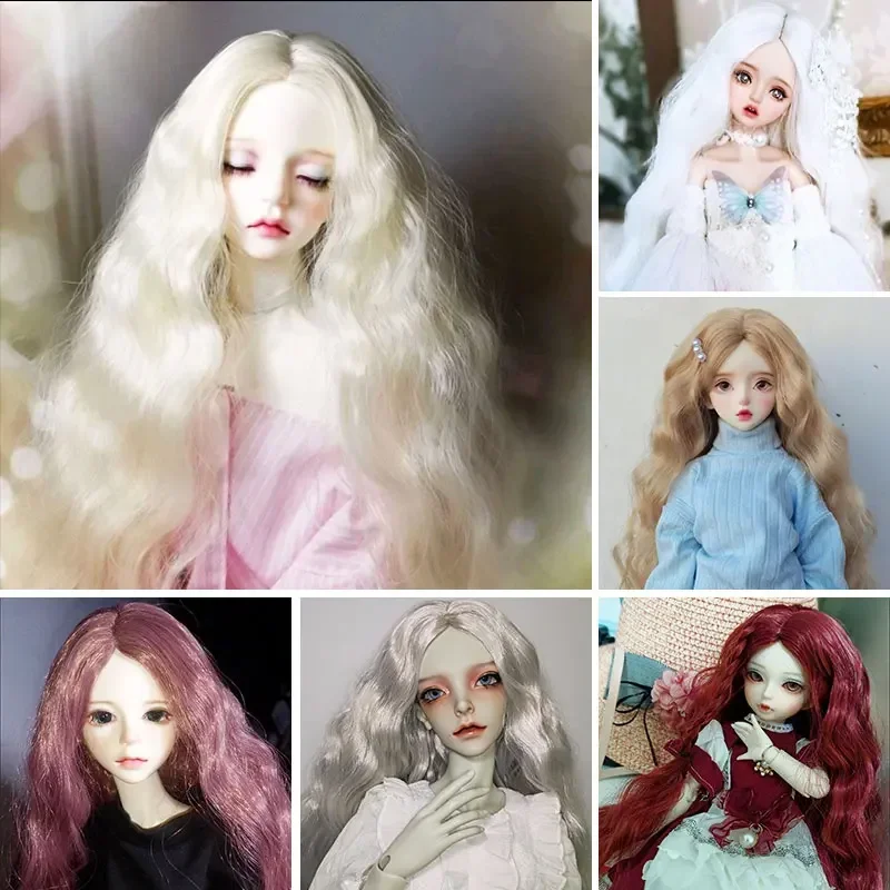 

BJD SD doll fake hair 1/3 1/4 1/6 1/8 1/12 instant noodles roll male and female high temperature fiber wigs doll accessories