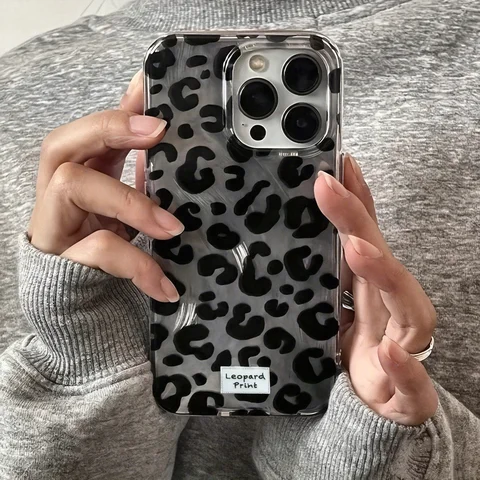 Премиальный чехол для телефона с леопардовым принтом для iPhone 17 16 15 14 13 12 11 Pro Max 7 8 Plus X XS, защитный от царапин, противоударный чехол-накладка (Funda Coque)