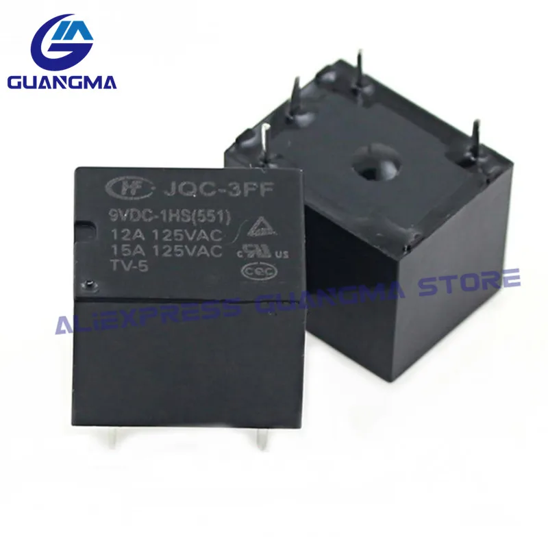 Imagem -03 - Relé Jqc3ff005-1hs Jqc-3ff-012-1zs Jqc-3ff-024 1hst Hf3ff-012 1zst 50 Pcs Hf3ff- 005 009 012 0241hs 1hst 1zst 4pin 5pin 10a