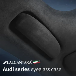 Car eyewear case box sunglasses holder suede F For Audi sline A3 A4 A5 A6 S7 A8 S3 S4 S5 S6 S7 S8 Q3 Q5 Q7 RS3 RS4 RS5