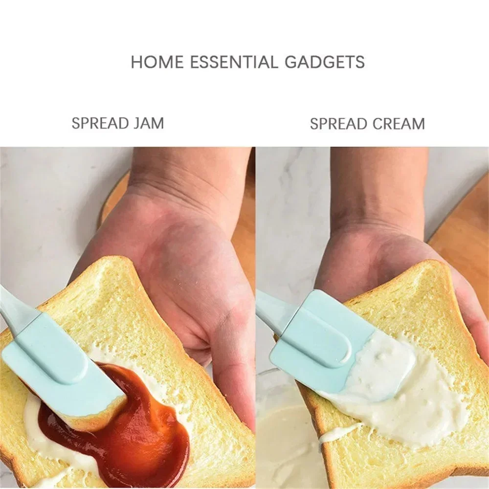 1Set Cream Scraper Kit DIY Bread Cake Butter Spatula Mixer Oil Brush Non Stick Silicone Spatula Kit Kitchen Baking Tool
