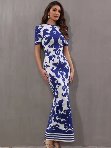 6 best sales नीली पट्टी वाली पोशाक - №5