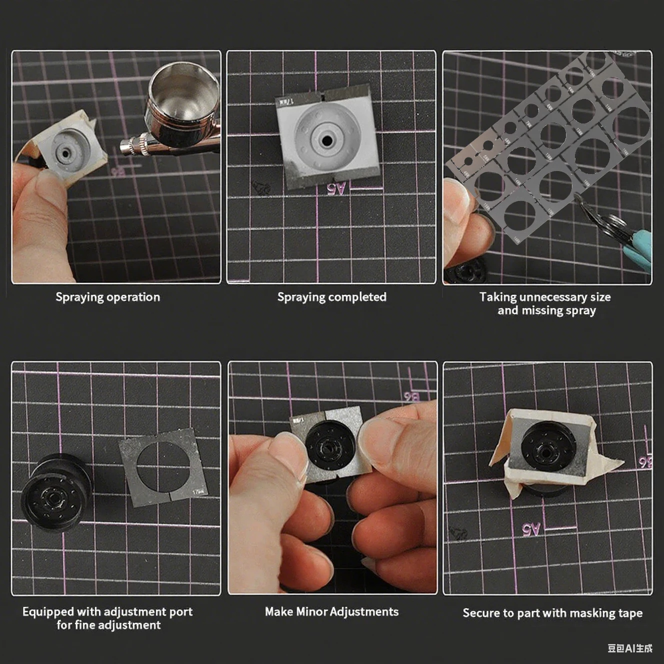 Joystar Military Tank Vehicle Wheel Paint Template: Tool for Hobby Model Building & DIY Projects