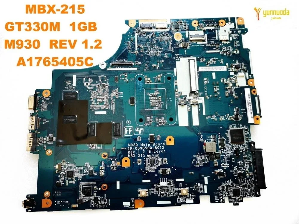 Placa base Original para ordenador portátil SONY MBX-215 MBX-215 GT330M 1GB M930 REV 1,2 A1765405C probada buen envío gratis