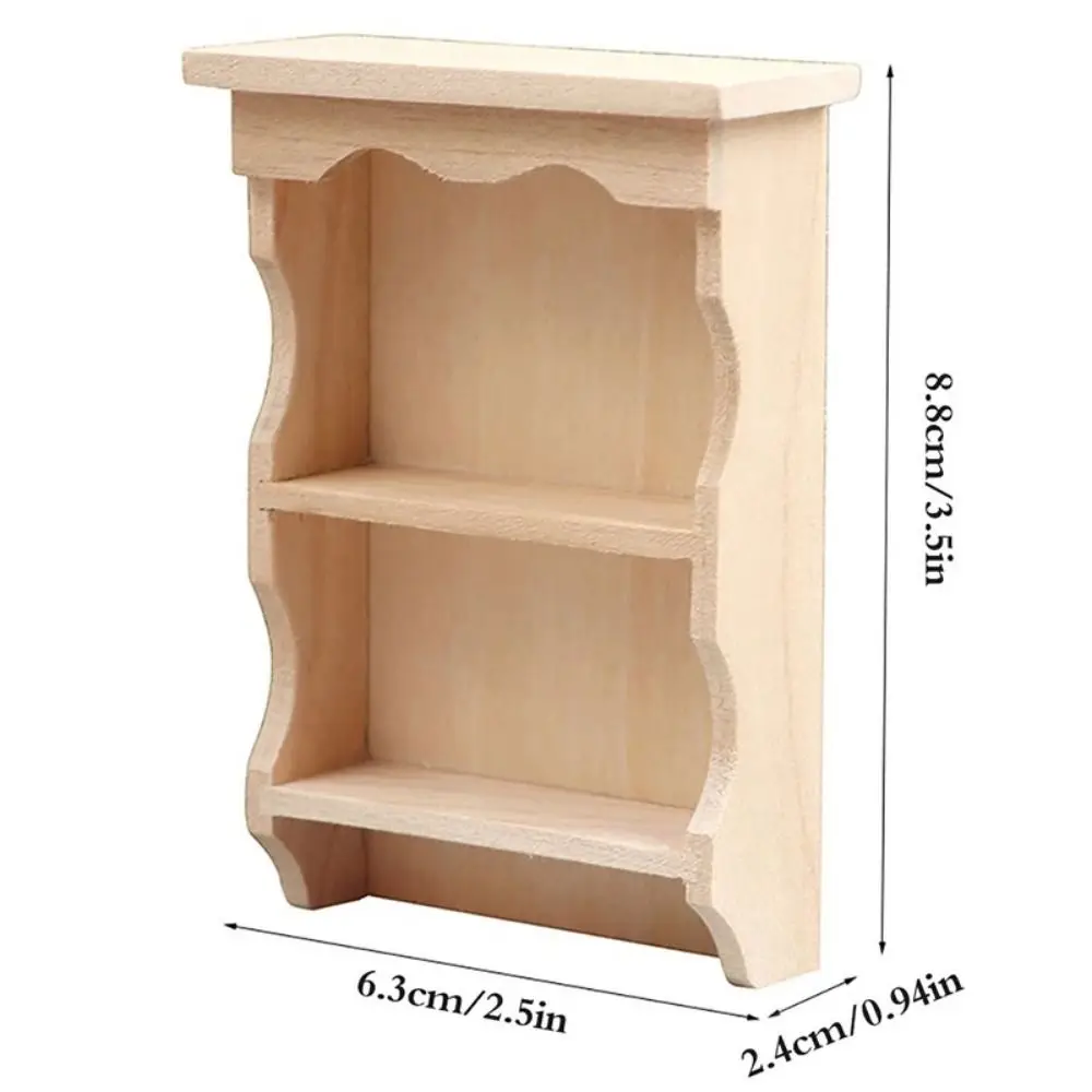

Wooden Dollhouse Storage Rack Furniture Miniature Dollhouse Wooden Hanging Cabinet Hanging Shelf House Decor