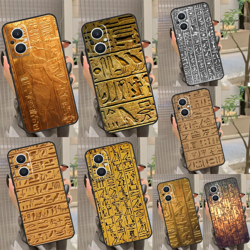 Egyptian Hieroglyphics Case For OPPO Reno 8T 8 Pro 4 5 6 7 Lite 2Z 4Z 5Z OPPO Find X2 X3 Neo X5 Lite X6 Pro Cover