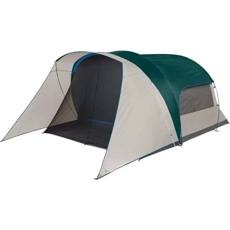 Cabin Camping Tent with Screened Porch, 4/6 Person Weatherproof Tent with Enclosed Screened Porch Option, Includes Rainfly,