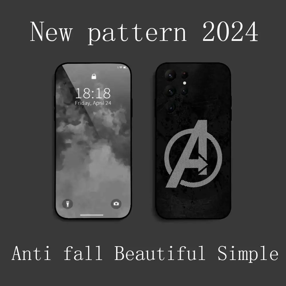 Знаменитый чехол для телефона A-Avengers для Samsung Galaxy S25 S24 S22 S23 Ultra S21 S20 Plus 5G, матовый нескользящий полный мягкий чехол