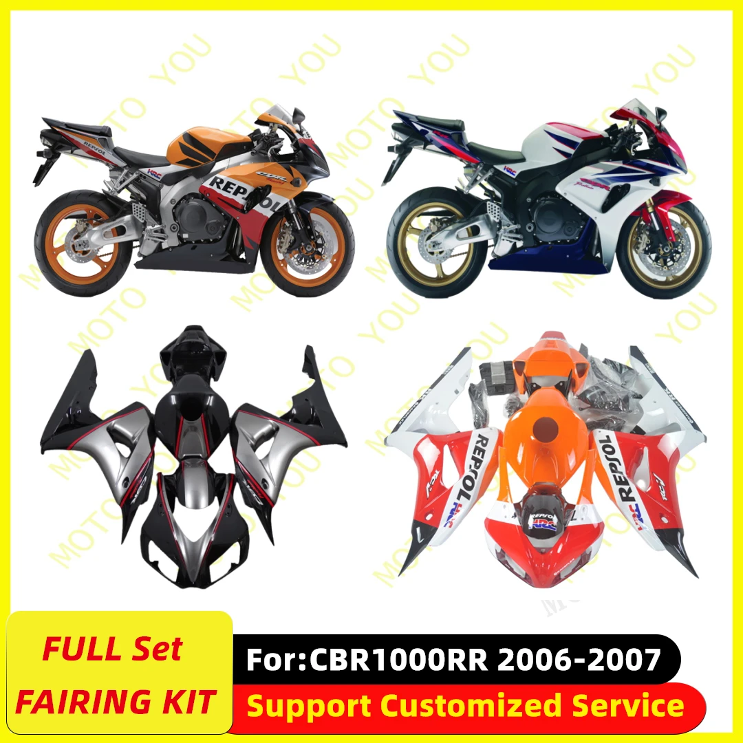 

Motorcycle Injection full Fairing Kit fit For HONDA CBR1000RR CBR 1000RR CBR1000 RR 2006 2007 06 07 Bodywork fairings kits zxmt