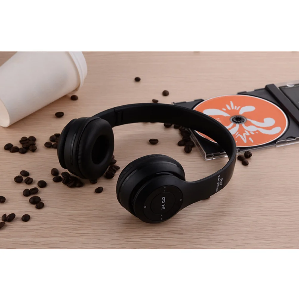 

Wireless Headphones Foldable Lightweight Pu Comfort Ear Cushions Long Life For Tablets Smartphones Laptop Pc