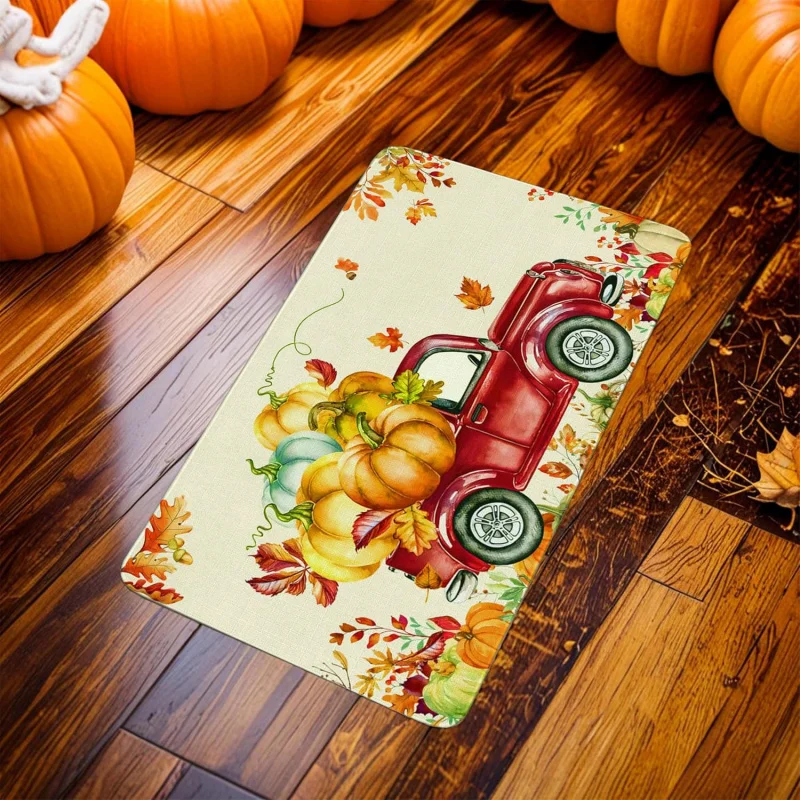 40x60cm Thanksgiving and Christmas pumpkin floor mat