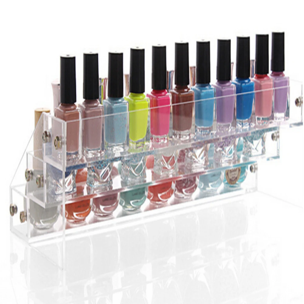 Acrylic Cosmetics Nail Enamel Display Box Showing Stand Rack Perfume Mini Bottle Collection Box Holder Storage Rack