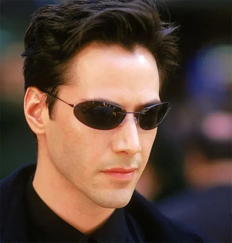 Polarized Ultralight Fashion Pilot The Matrix Neo Sunglasses Rimless Men Driving Brand Design Sun Glasses De Sol UV400