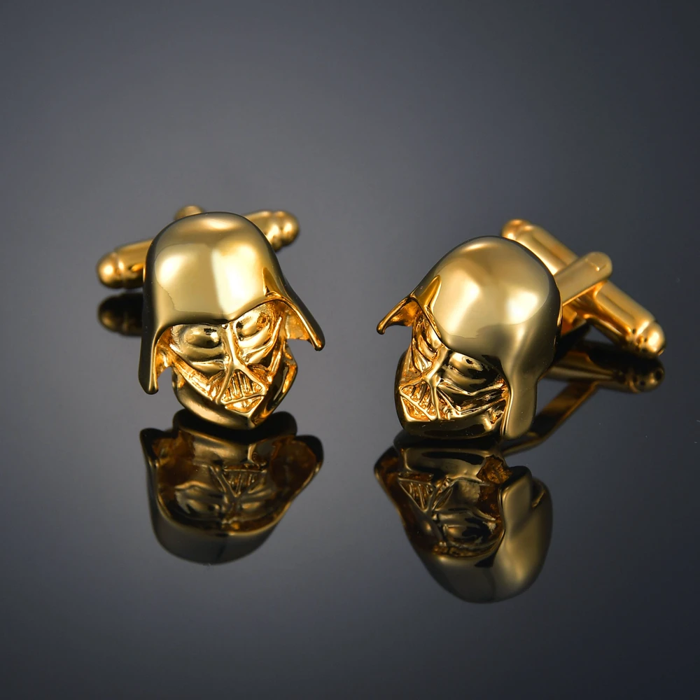 Luxury Gold Color Cufflinks for Gentleman Warrior/Letters/Trumpet/Rugby/Gems/Knot Men Cuff Links Jewelry Men Tie Clips Gifts