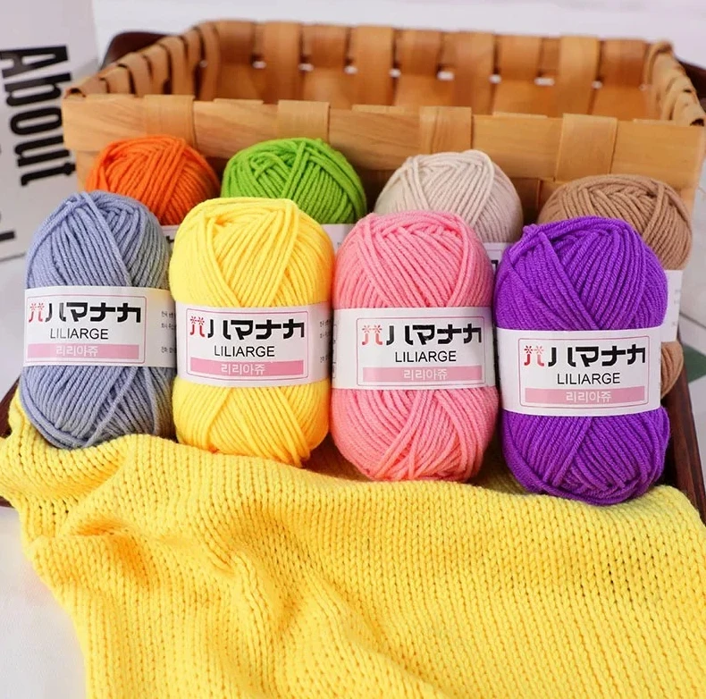 

DIY 20PC Sweet Soft Cotton Baby Knitting Wool Yarn Thick Yarn Fiber Velvet Hand Knitting Wool Crochet