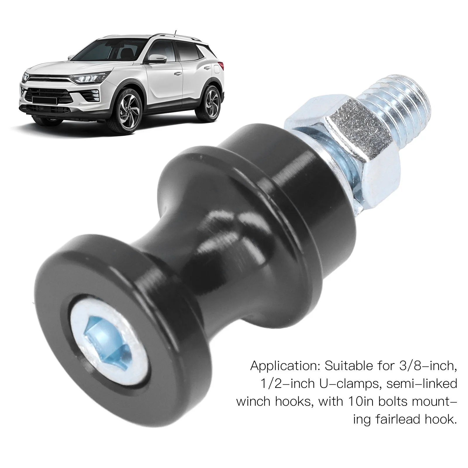 Winch Hook Stand Bolt Mount Steel Rust Proof for 3/8in 1/2in U Shape Clip Semi Linkage Winches