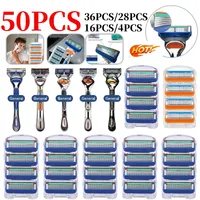 4-50PCS Razor Electric Shaver Safety Manual Shaving Machine Blade Shaving Razor for Men for Gillette Fusion Proglide