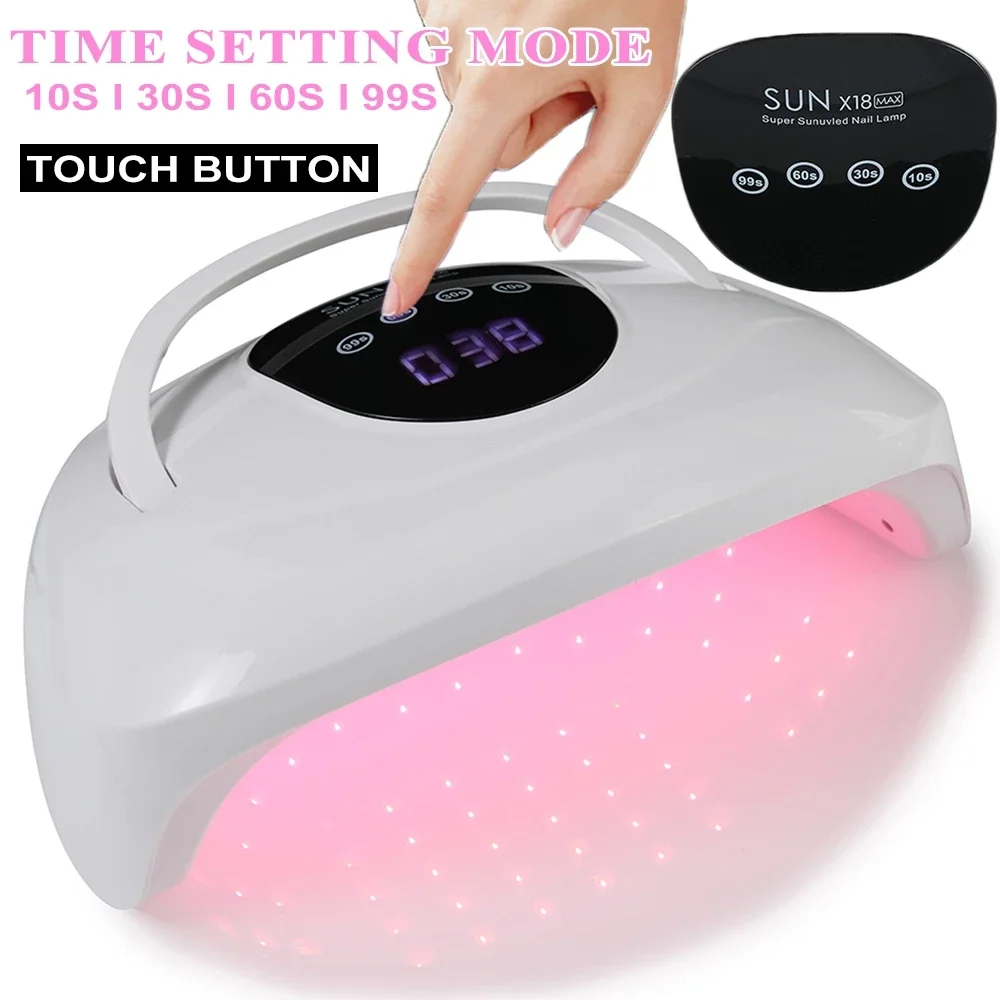 320 W SUN X18MAX Leistungsstarke UV-LED-Nagellampe für Maniküre, Gel-Nagellack-Trocknungsmaschine mit großem LCD-Touch-Nageltrockner mit automatischem Sensor