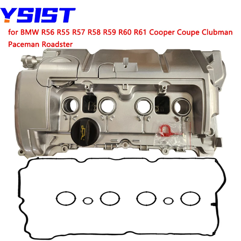 Aluminum Valve Cover for R56 R55 R57 R58 R59 R60 R61 BMW MINI Cooper 1.4, 1.6 11127646554 CYLINDER VALVE HEAD COVER & GASKET