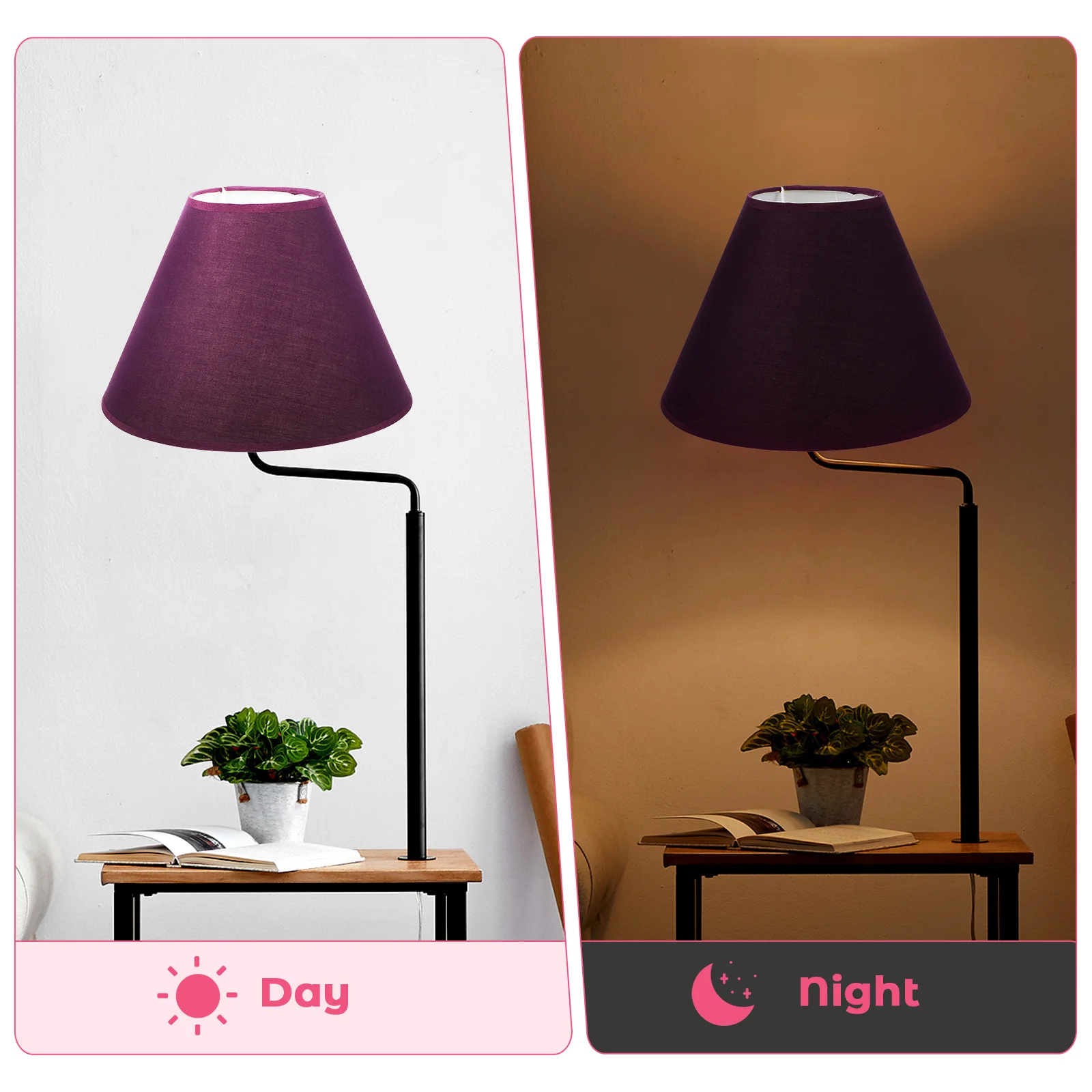 

E27 Lamp Shades Purple Cloth Shade for Table Floor Pendant Lamps Modern Fabric Lampshade Bedside Lighting Home Decor Replacement