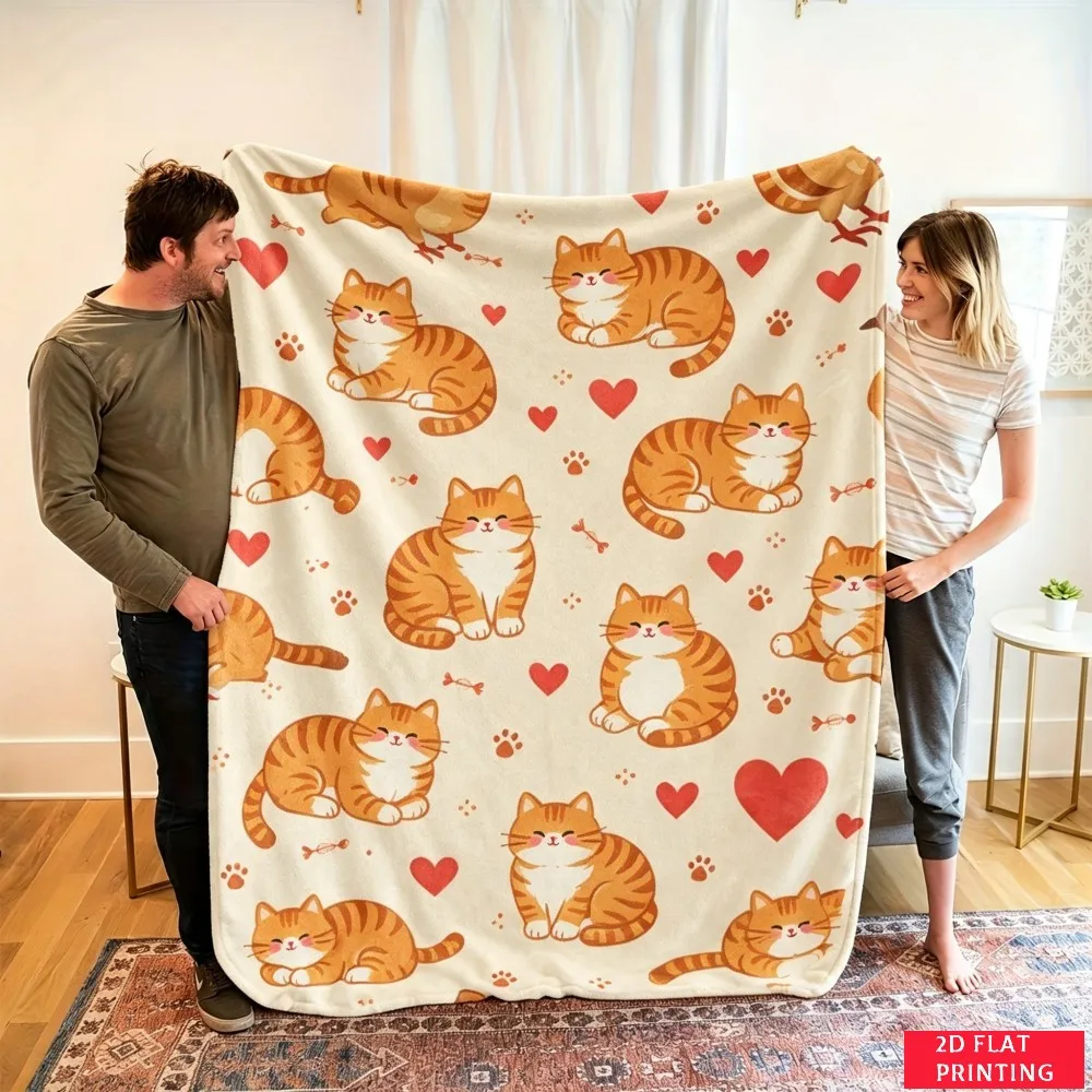 Pigeon Heart Cozy Home Flannel Blanket For Loving Bedroom Decor Soft Warm Throw Blanket Wrap