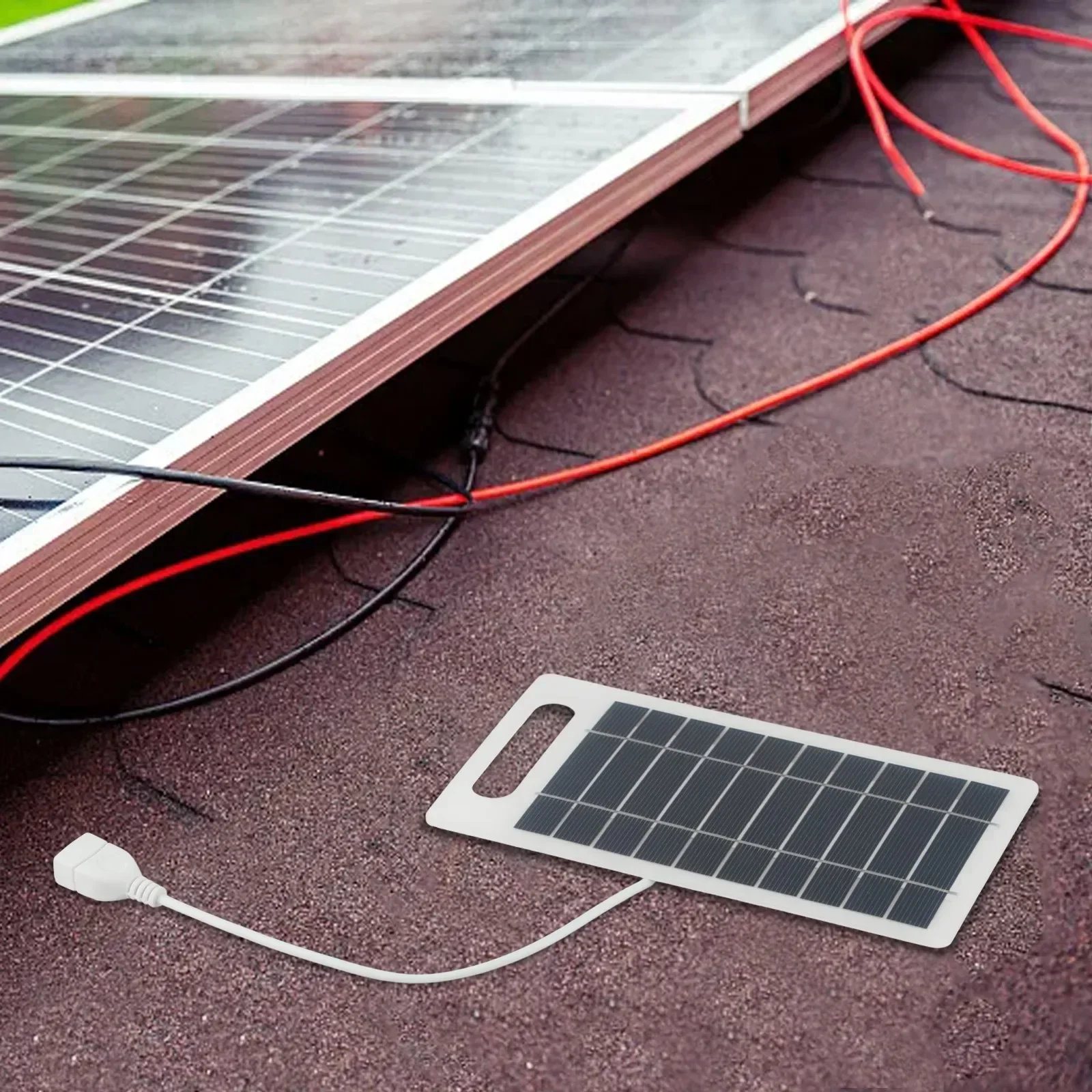 

Black White Portable Solar Panel Camping LIFETIME WATERPROOF Charging Portable Solar Panel W V Waterproof Polysilicon