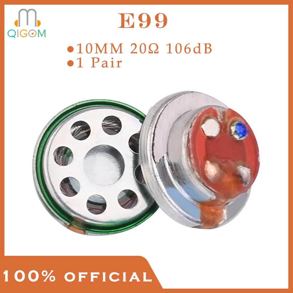 

QIGOM In-ear Headset Unit E99 1 Pair, 10MM 20Ω 106dB, Vocal Analysis, Headset Unit Triple Frequency Equalization, Headset Unit