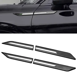 Universal Car SUV Body Front Door Side Fender Trim Emblem Sticker Cover Badge Strip Stripe Decal Decor Black Silver