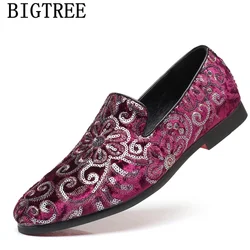 New Arrival 2026 Formal Shoes Men Dress Loafers Glitter Coiffeur Italian Shoes Men Wedding Shoes Men Elegant Erkek Ayakkabi Buty