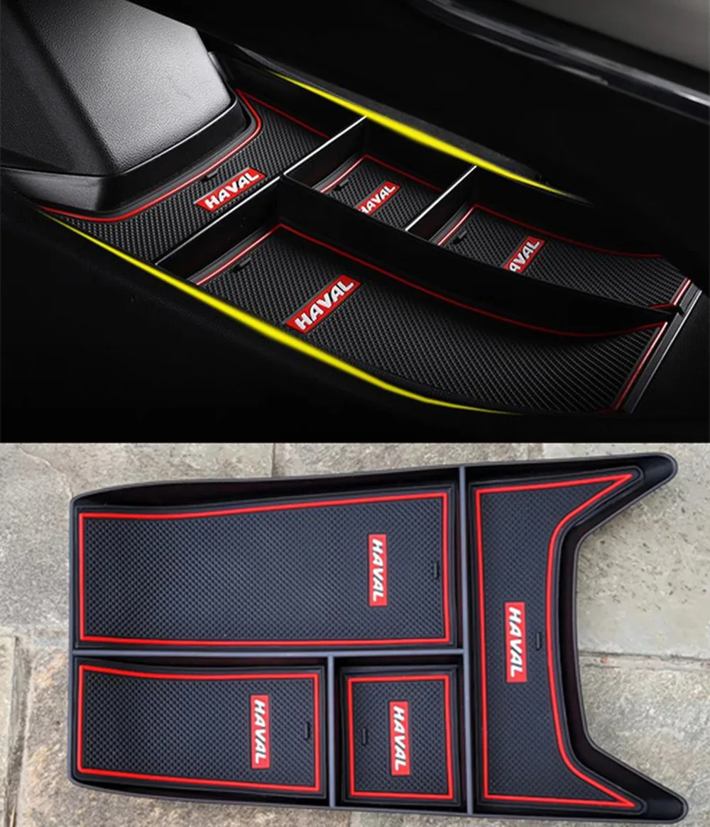 1Pc ABS New Car Under Center Console Armrest Storage Box For GWM HAVAL H6 2021-2024 ABS Cover Stickers Car Accessories