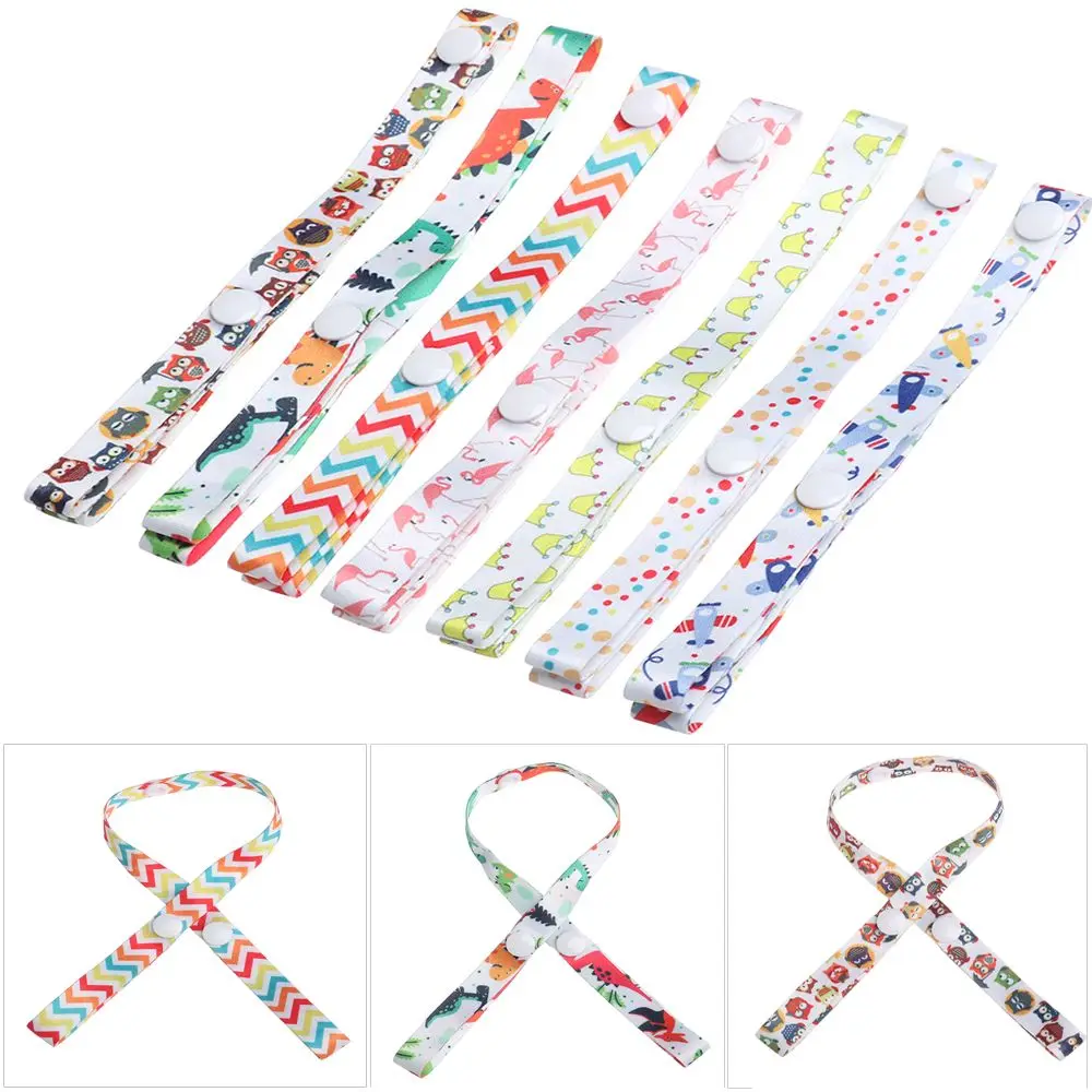 1pc Colorful Teether  Fixed  Cup Holder Hangers Strap Holder Anti-lost Chain Bind Belt Fixing Strap Stroller Accessories