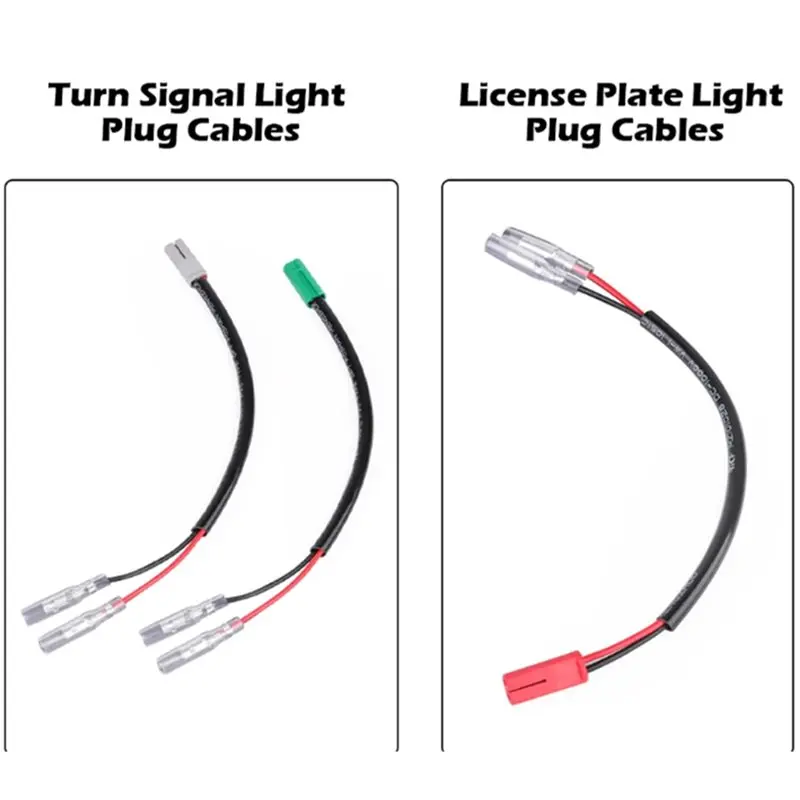 License Plate Light Turn Signal Cable Adapters 3Pcs For DUKE 390 250 200 125 390 Adventure Connectors Wire Leads Harness-L94A