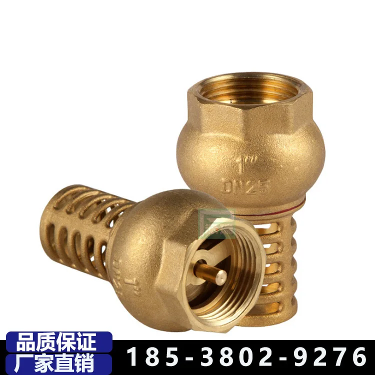 

10Pcs copper check valve 4 discrete one-way check valve 6 minutes 1 inch DN15-100 water pump bottom valve All copper bottom valv