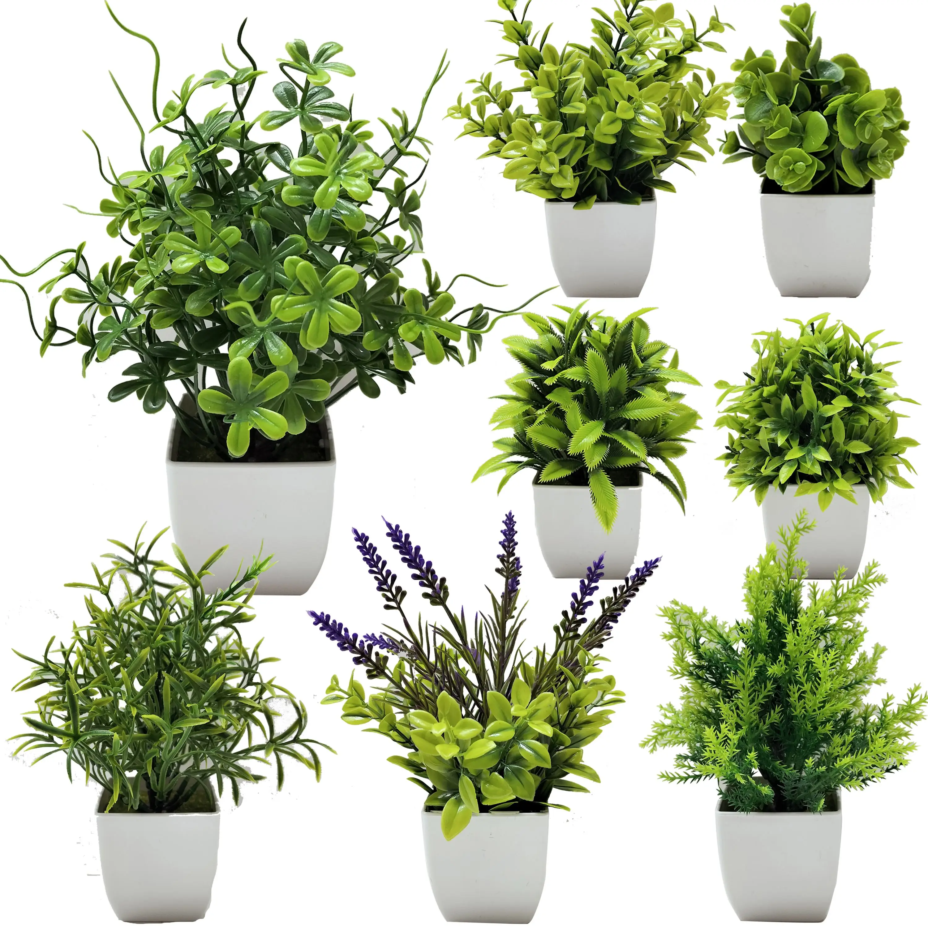 Plantes Artificielles Bonsaï Vert en Pot, Petit Arbre, Fausses Fleurs pour Décoration de Jardin de Maison, ixde Mariage