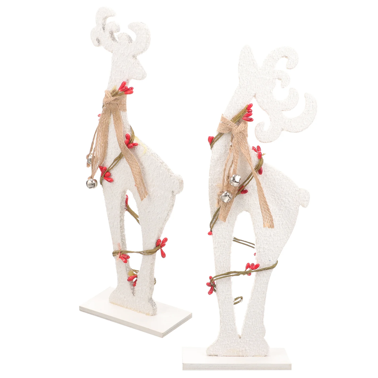 

2Pcs Christmas Deer Decor Exquisite Appearance Farmhouse Theme Desktop Elk Adornment Christmas Deer Elk Ornament