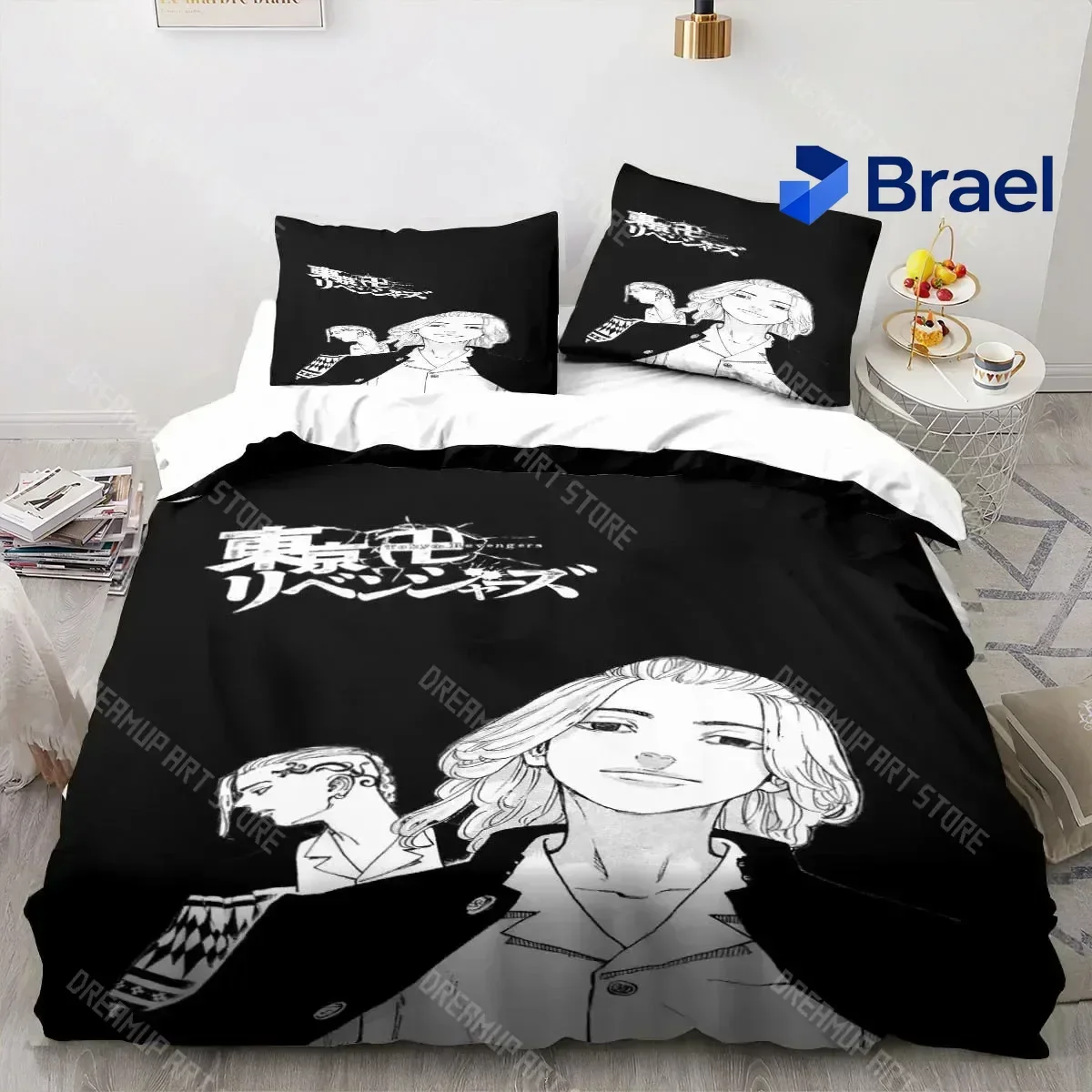 Exquisite 3D Print Tokyo Revengers Ryuguuji Ken Sano Manjiro Duvet Cover Cartoon Bedding Sets Bed Sets Quilt Comforter Covers Ho